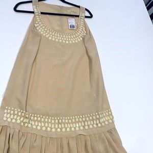Brand new forever 21 cocktail dress size M nude with off white stone details